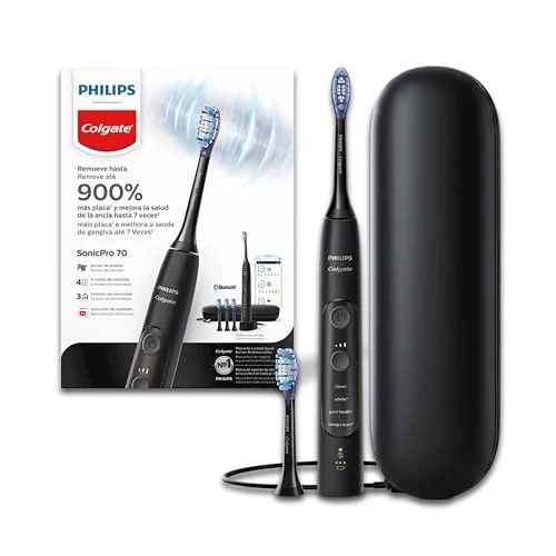 ✨ Escova de Dente Elétrica Philips Colgate Sonic Pro 70 | Recarregável, bivolt, tem 3 refeis e um estojo para viagem