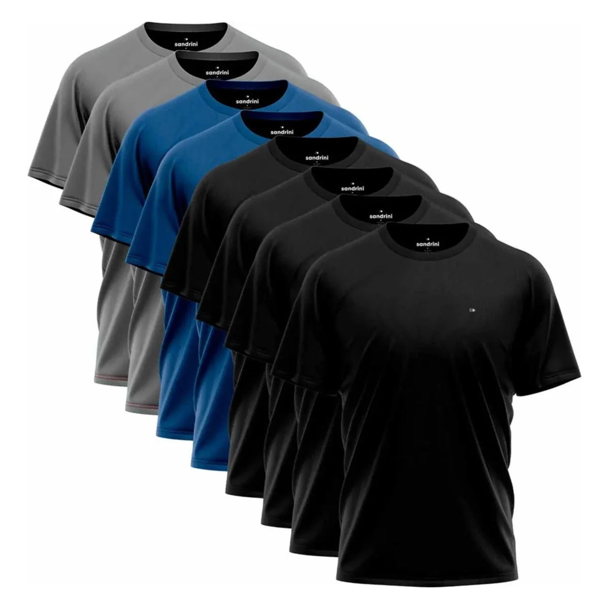 ✨ Kit 8 Camisas Sandrini Dry- Fit Masculina Caminhada Academia