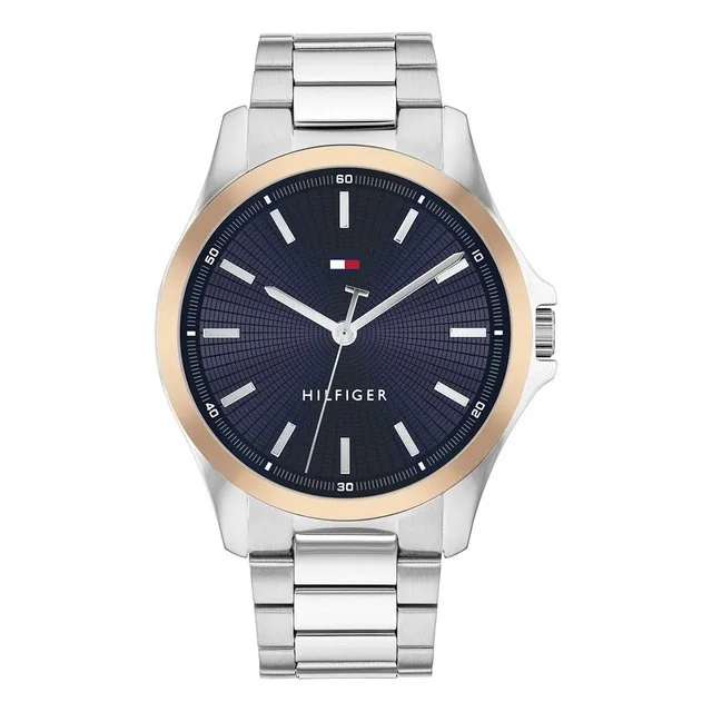 ✨ Relógio Tommy Hilfiger Masculino Aço Prateado 1710673 Prateado Azul