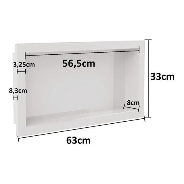 ✨ Nicho De Parede Para Embutir Branco 30x60cm