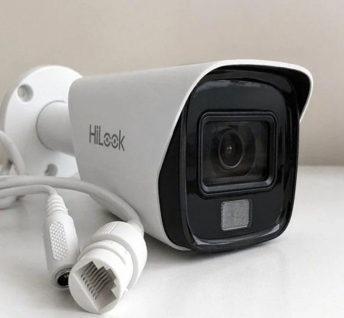 ✨Câmera Mini Bullet Thc-b127-lpc Fixa Luz Dupla 2mp Hikvision Branco