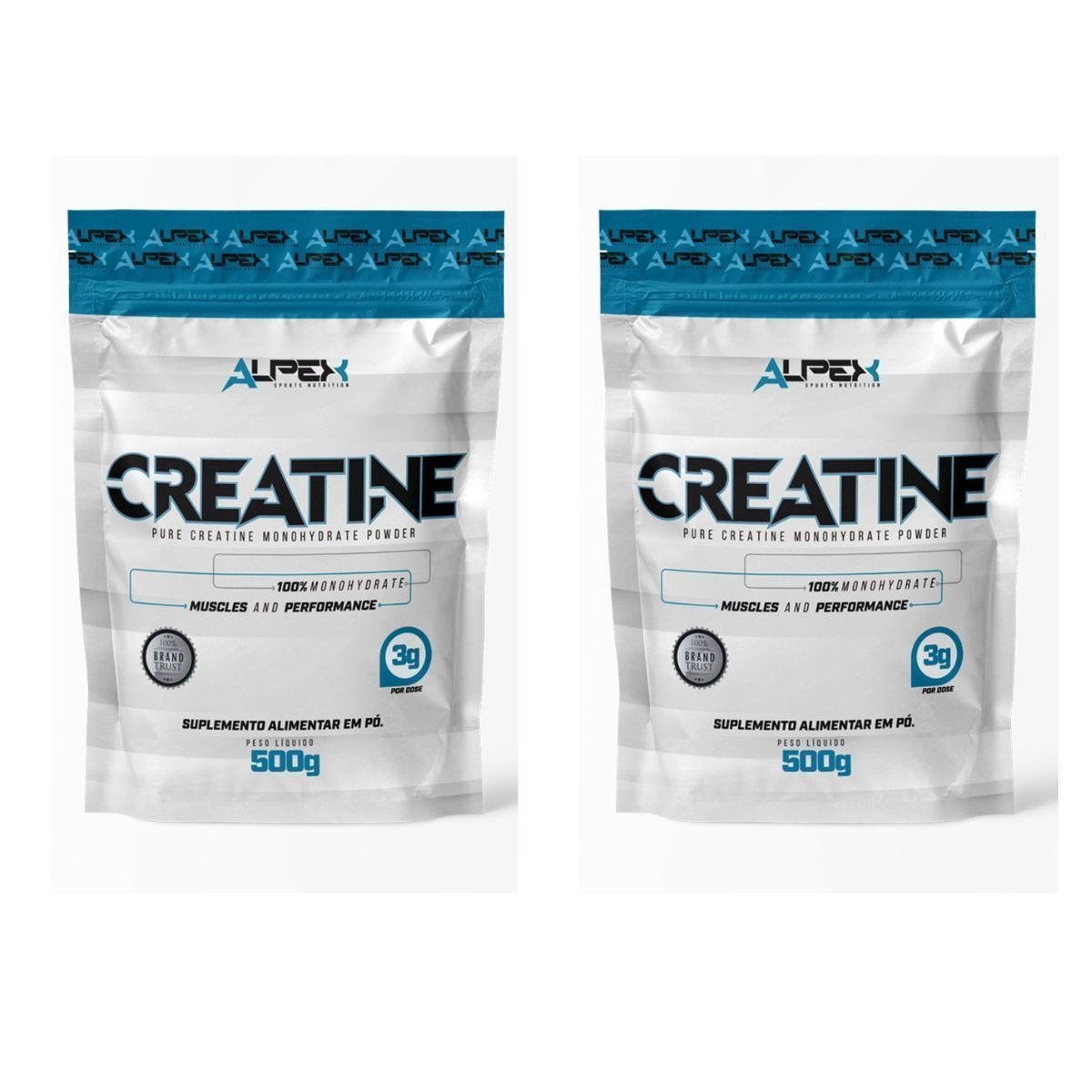 ✨Kit Creatina 100% Pura 1kg (2und 500g) - Alpex  Nutrition