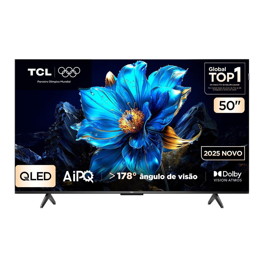 ✨Smart TV 50 50P7K 4K QLED UHD 60Hz com Sistema Operacional Google TV TCL