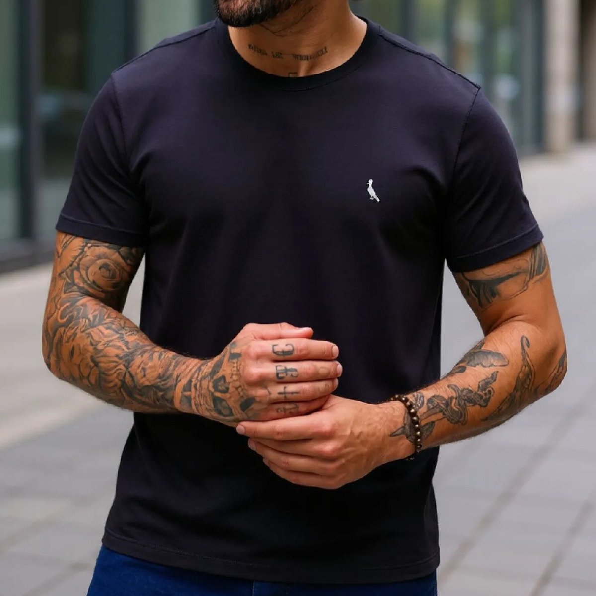 ✨ Camiseta Regular Essence Reserva Masculina Preto T-shirt Lisa G Liso