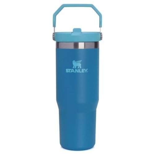 ✨ Stanley Garrafa Térmica Tumbler Flip Straw Azure 887ml