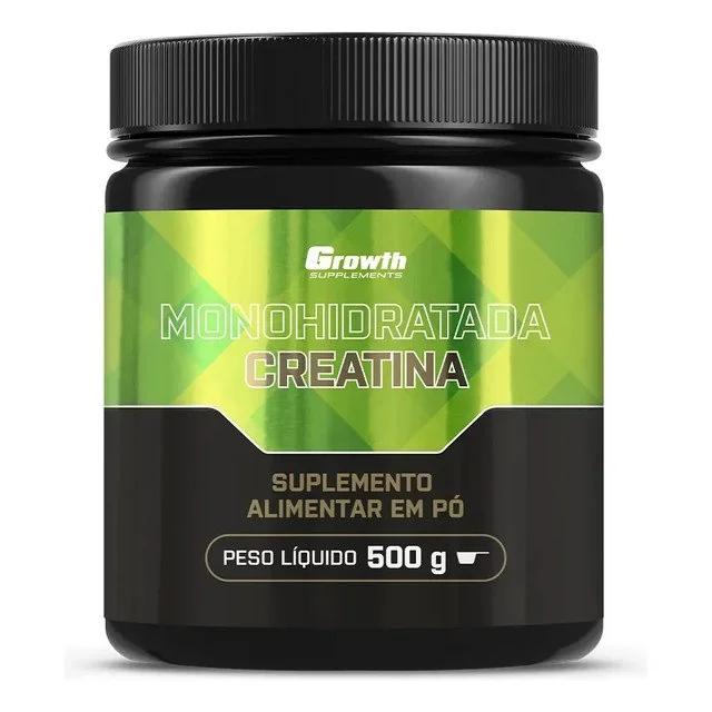 ✨ Creatina Monohidratada 500g Growth Supplements - Sem Sabor em Pó