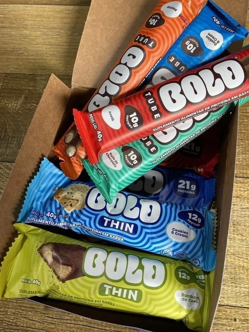 ✨ Bold Barra De Proteína Caixa Mix Snacks Variados - Caixa Com 12 Unidades Misto