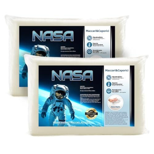 ✨ Kit 2 Travesseiro Nasa Premium para fronha 50cmx70cm 14cm de Altura e Espuma 100% Viscoelástica (2)