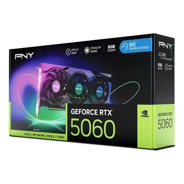 ✨Placa De Vídeo Nvidia Geforce Pny Rtx5060 8gb Epic-x Rgb Oc