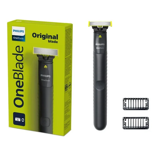 ✨Barbeador E Aparador Elétrico Philips Oneblade 2 Pentes, Sem Fio E À Prova D'água - Qp1424/10 Preto 127/220v