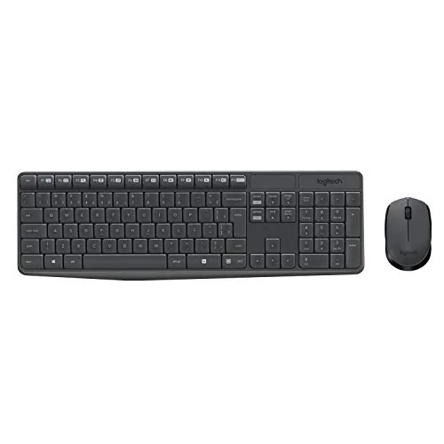 ✨ Combo Teclado e Mouse sem fio Logitech MK235 com Conexão USB, Pilhas Inclusas e Layout ABNT2