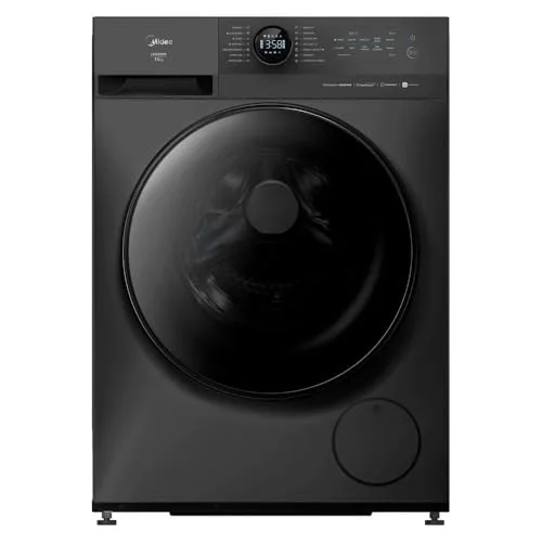 ✨ Lavadora de Roupas Midea Slim 11kg HealthGuard Smart Inverter Água Fria e Quente Titanium MF201W110WB/GK-01