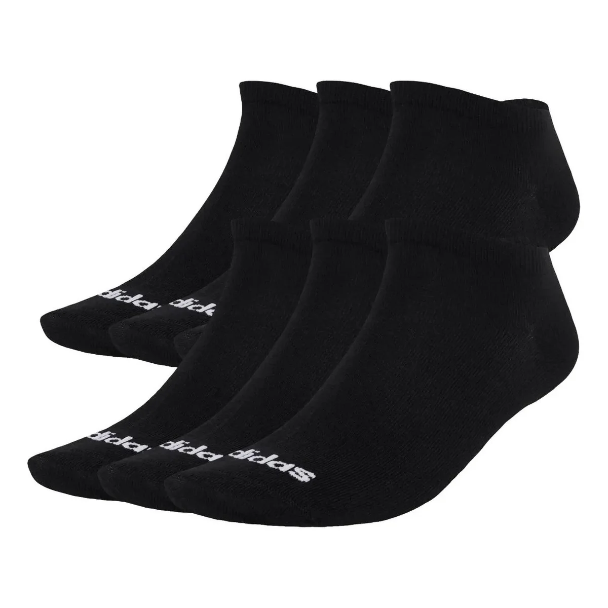 ✨ 6 Pares De Meias Finas Linear Ballerina adidas Preto Lisa M