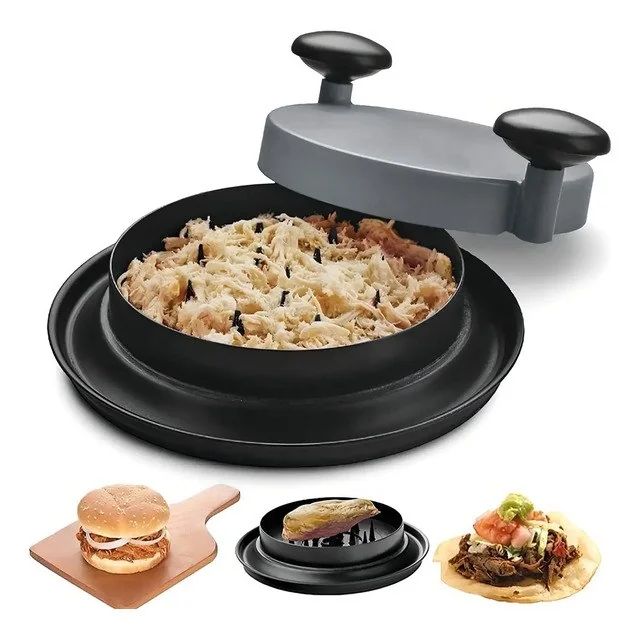 ✨Desfiador Triturador Manual De Alimentos Carne Frango Agora! Cor Preto