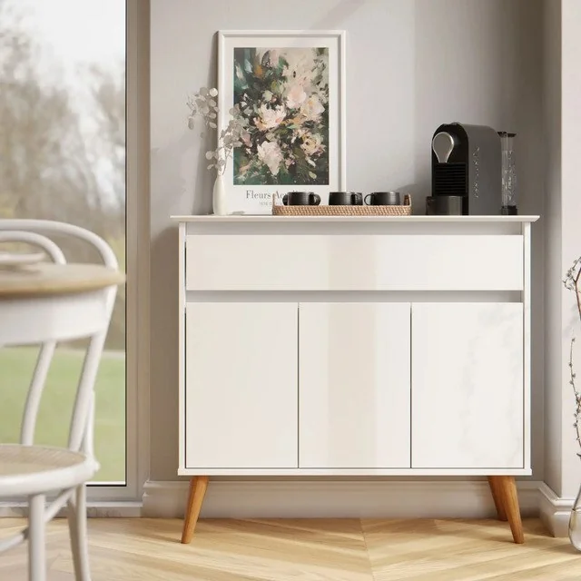 ✨Aparador Retrô Balcão Buffet Com Gaveta E 3 Portas Cairo