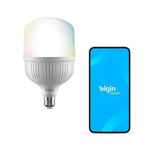 ✨ Lâmpada Inteligente Alta Potência 20W Elgin Color RGB Wifi Compatível com Alexa e Google Home