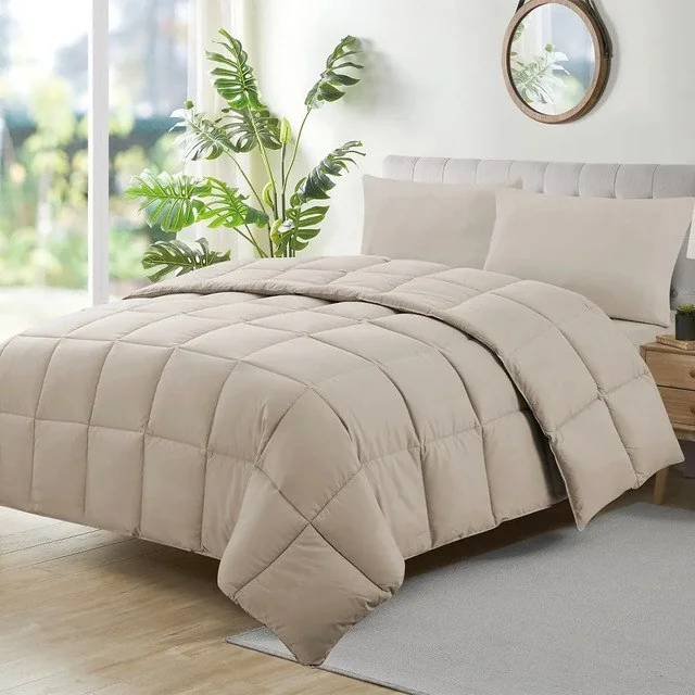 ✨Edredom Ecopluma Toque De Pluma Queen 240 X 260 Bege Camesa Liso