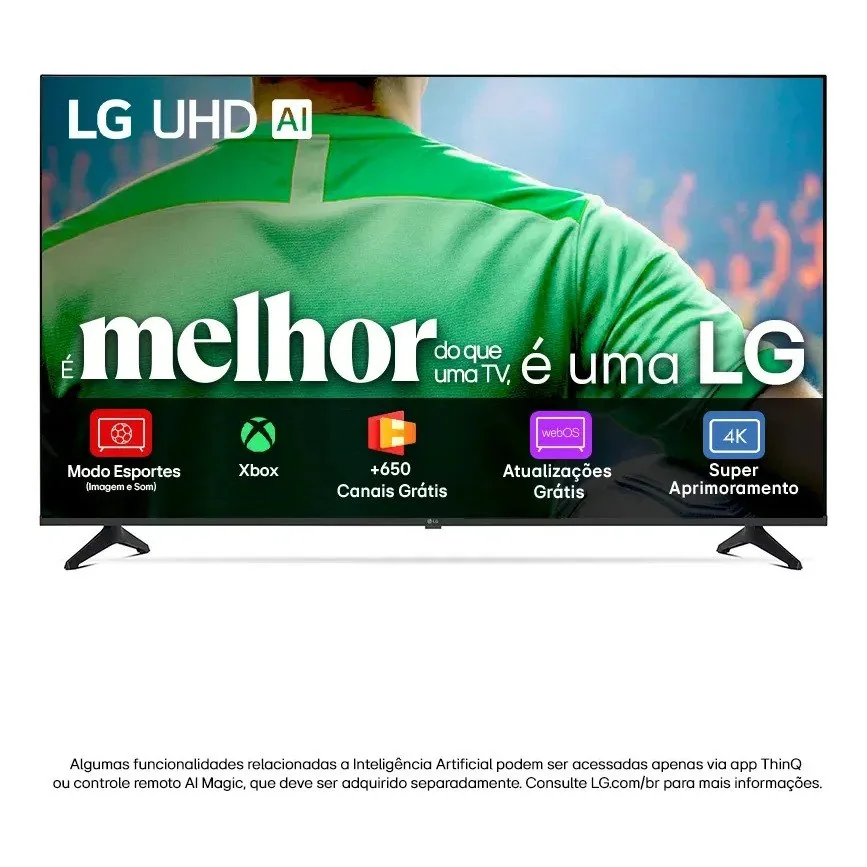 ✨ Smart TV LG UHD AI UA75 50 polegadas HDR10 Pro Processador α7 AI Ger8 webOS 25