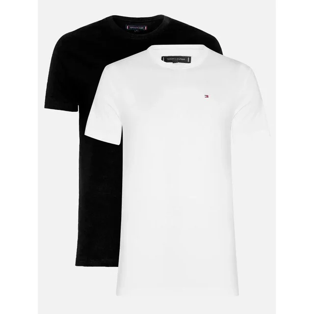 ✨ Kit Camisetas Tommy Hilfiger Preta/branca 2un - Original