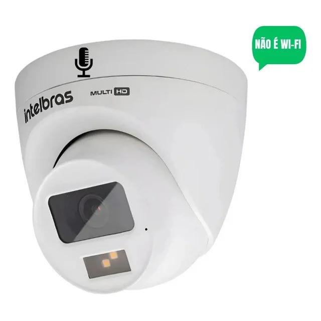 ✨Camera Dome Vhd 3220 D Full Color+ Com Microfone Intelbras Branco