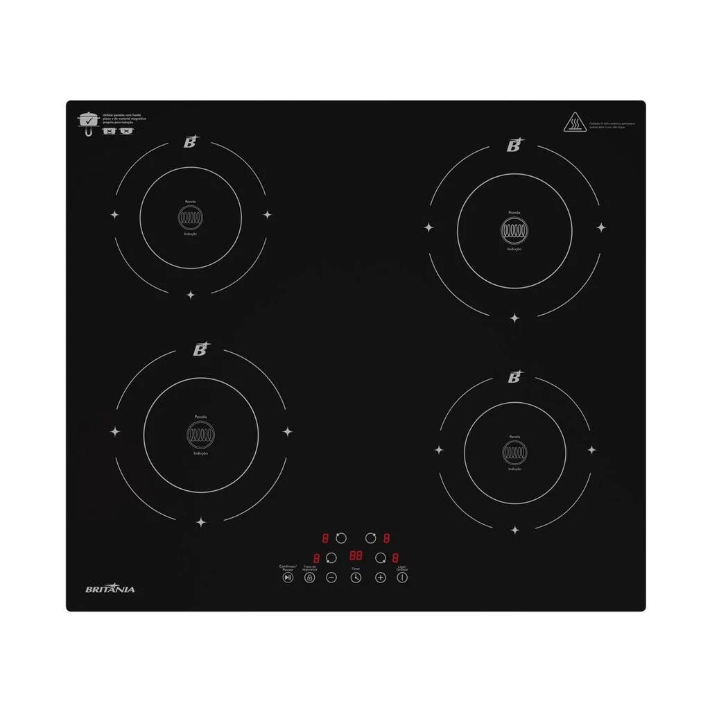 ✨Cooktop 4 Bocas de Indução Britânia BCTE40A