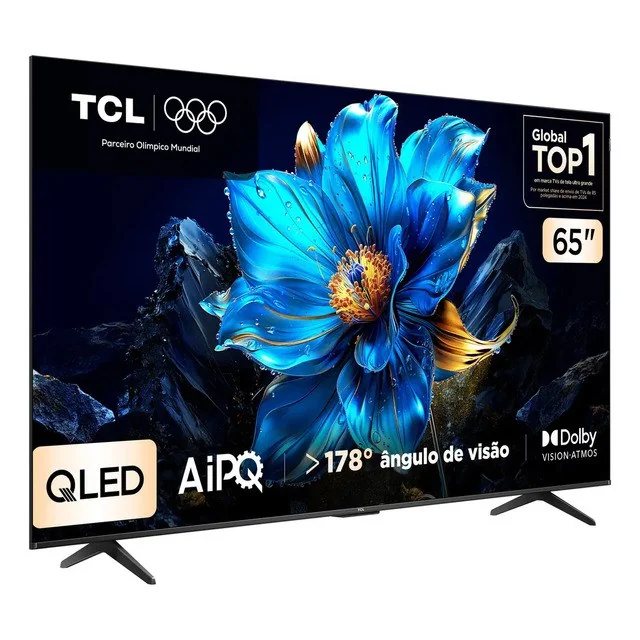 ✨Smart Tv Tcl 65 Polegadas Qled 4k P7k Wifi Bluetooth Google Tv Hdr10+ Dolby Atmos Dolby Vision 65p7k
