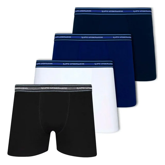 ✨ Kit 4 Cuecas Boxer Lupo Algodão Confortável Box Original