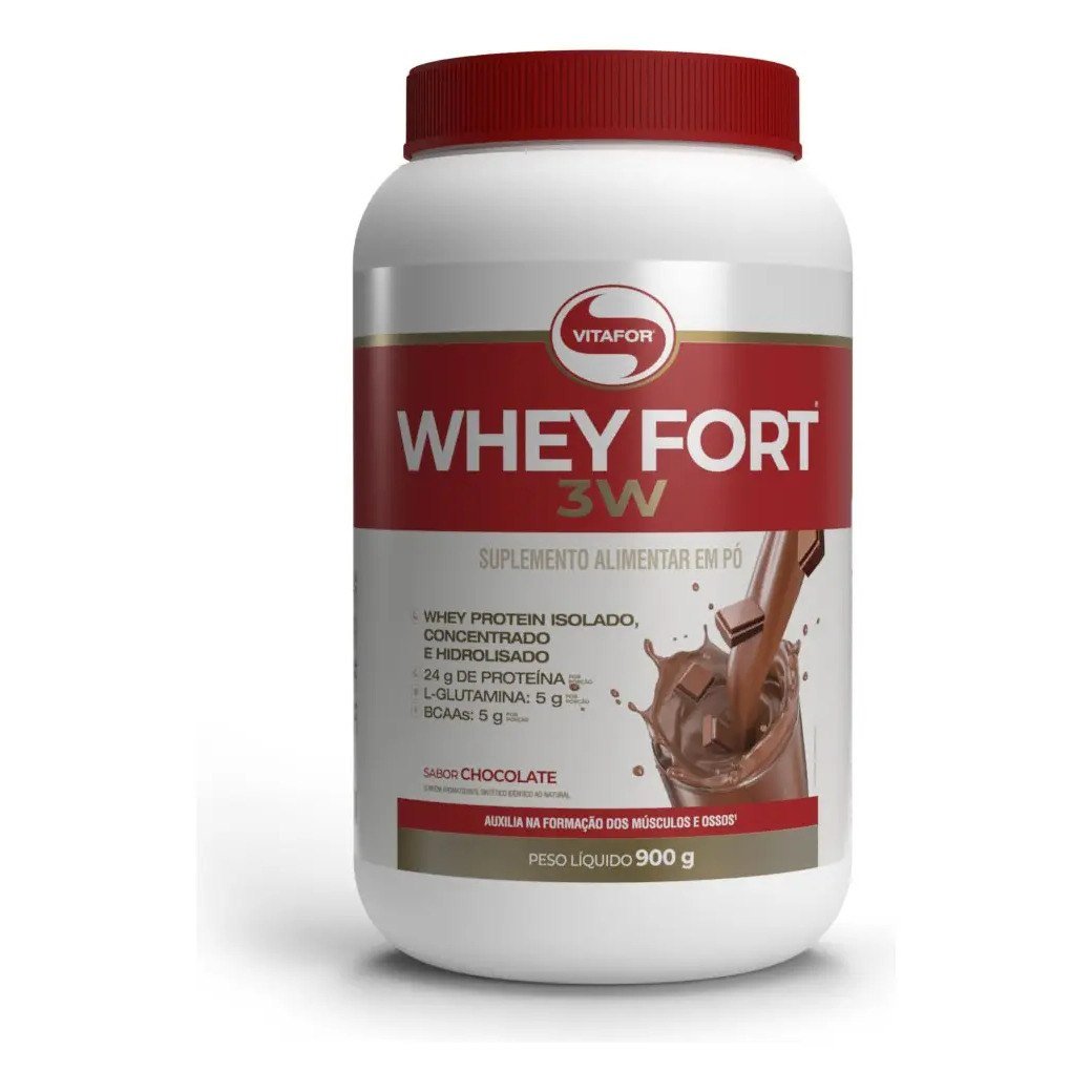 ✨ Whey Fort 3w 900g Chocolate Vitafor Chocolate