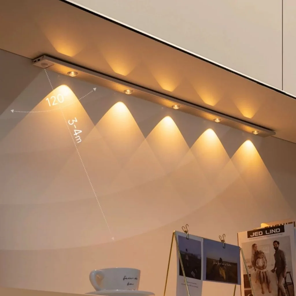 ✨Luzes De Armário LED Ultra-Finas Sem Fio Magnéticas Multi-Funcionais Ajustáveis De 3 Cores Sensor Lâmpada-F9