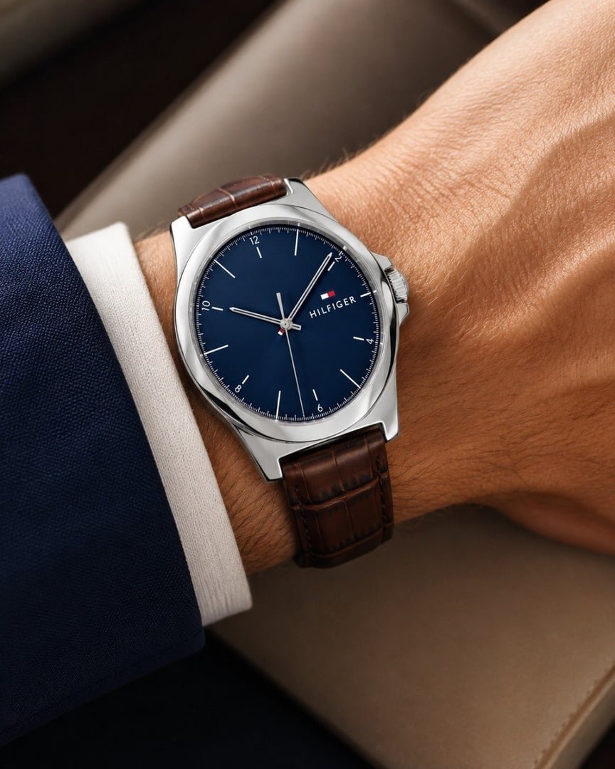 ✨ Relógio de couro masculino Tommy Hilfiger 1710549