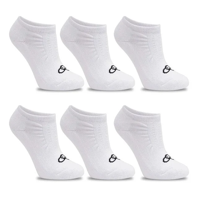 ✨ Kit 6 Pares Meia Invisível Olympikus Unissex Confortável Branco Liso 39/44