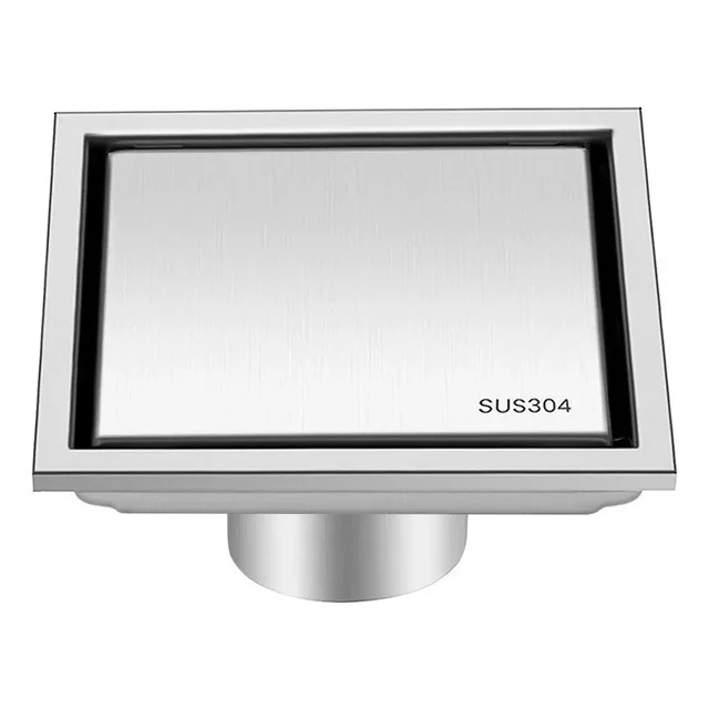 ✨Ralo Oculto Inox 10x10 Tampa Invisível Quadrado Antiodor