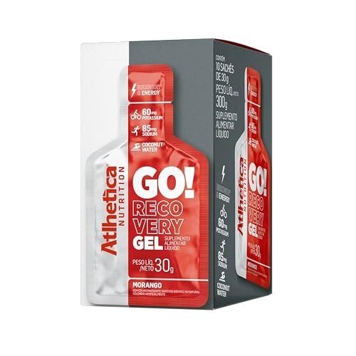 ✨ Atlhetica Nutrition Go Energy Gel (10 Sachês) - Sabor Morango