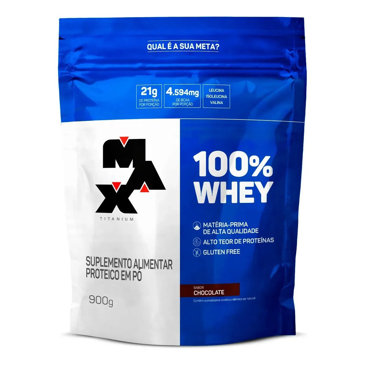 ✨ Whey 100% Max Titanium Whey Concentrado 900g Chocolate