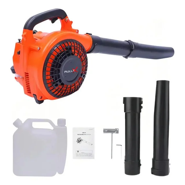 ✨Soprador De Folhas A Gasolina Profissional Lateral Marca Mulltx Cor Laranja Soprador Jardim