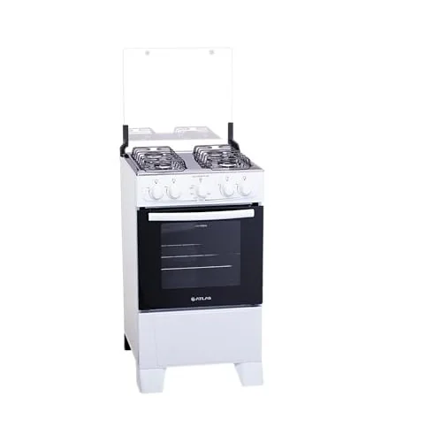 ✨ Fogão Atlas 4 Bocas Mesa de Inox Coliseum Plus Branco