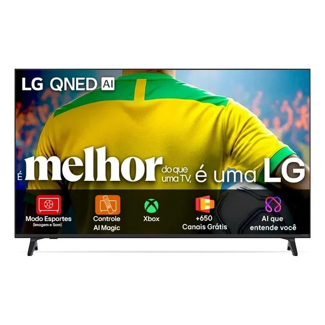 ✨Smart Tv 4k 75  LG Qned73 Portal De Games Processador Ai 7 Ger8 4k Super Upscaling Google Cast Integrado Controle Ai Magic Webos 25 Modo Esportes Aler...