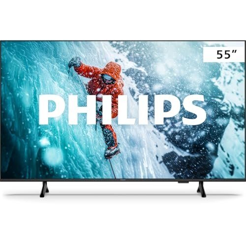 ✨ PHILIPS Smart TV, 55" 4K, 55PUG7300, Comando de Voz, Bluetooth, HDR, Dolby Atmos, HDMI, USB, Wi-Fi