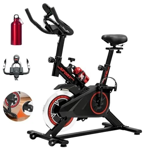 ✨ Bicicleta Ergométrica Bike Spinning para Treino em Casa e Academia, Silenciosa, Ajustável e Confortável, Ideal para Cardio e Emagrecimento – Linha Fit...
