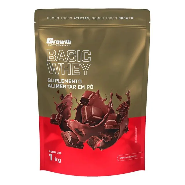 ✨ Basic Whey 1kg Growth Supplements - Chocolate