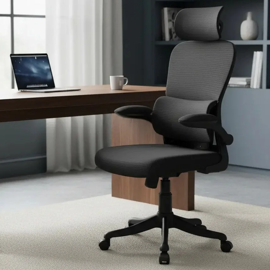 ✨ Cadeira Escritório Ergonômica Genebra B500 Luvinco Cor Preto Com Suporte Lombar Estofado Mesh