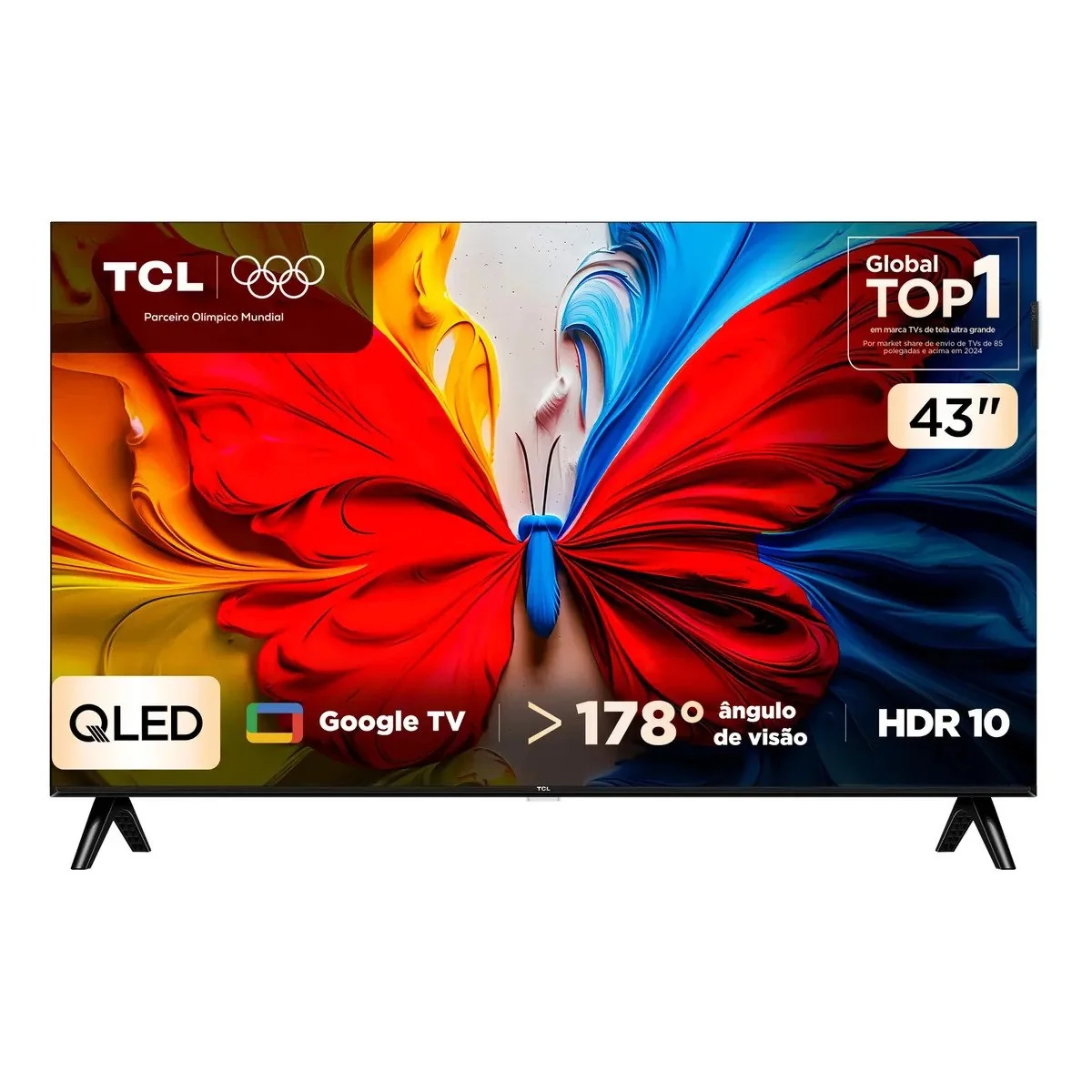 ✨ Smart TV TCL 43 Polegadas Full HD QLED S5K WiFi Bluetooth Google TV 2 HDMI HDR10 Dolby Audio 43S5K