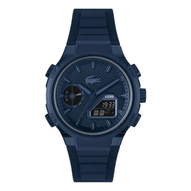 ✨ Relógio Lacoste Lc33 Masculino Borracha Azul 2011448 Azul