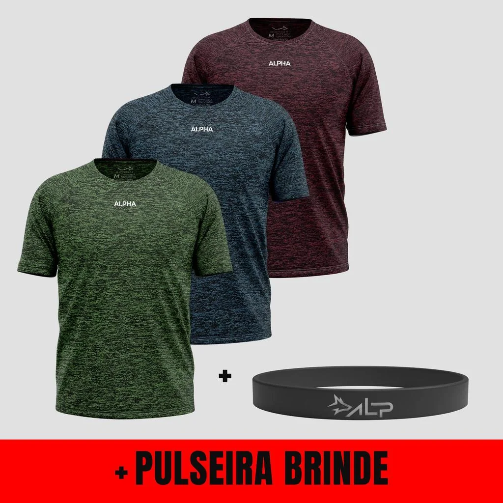 ✨Kit 3 Camisas Dry Essential + Brinde Exclusivo