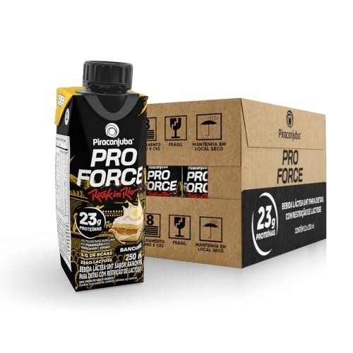 ✨ Piracanjuba ProForce 23g de Proteínas Sabor Banoffee - 12 Unidades de 250ml