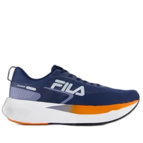 ✨ Tenis Masculino Fila Racer Fastpace, Navy/Blue Granite/Vibrant Orange, 43