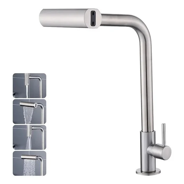 ✨Torneira Cozinha Bancada Inox 304 Água Fria Bica Alta Gourmet 4 Modos De Água Estilo Cascata Torneira Pia Cozinha Moderna, Torneira Flexivel, Torneira...