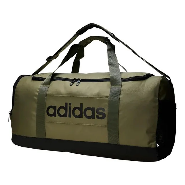 ✨ Mala Urbana Masc/femi Duffel Linear Em Poliéster adidas Cor Olive Strata / Black Desenho Do Tecido Liso Verde