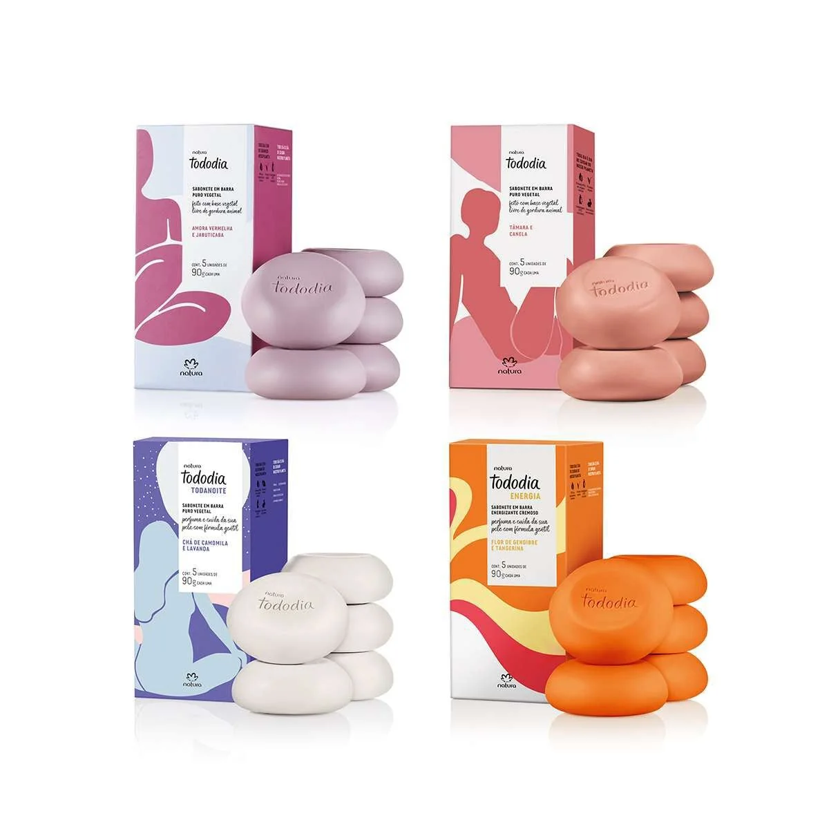 ✨Kit Sabonete em Barra Puro Vegetal Tododia (4 caixas)