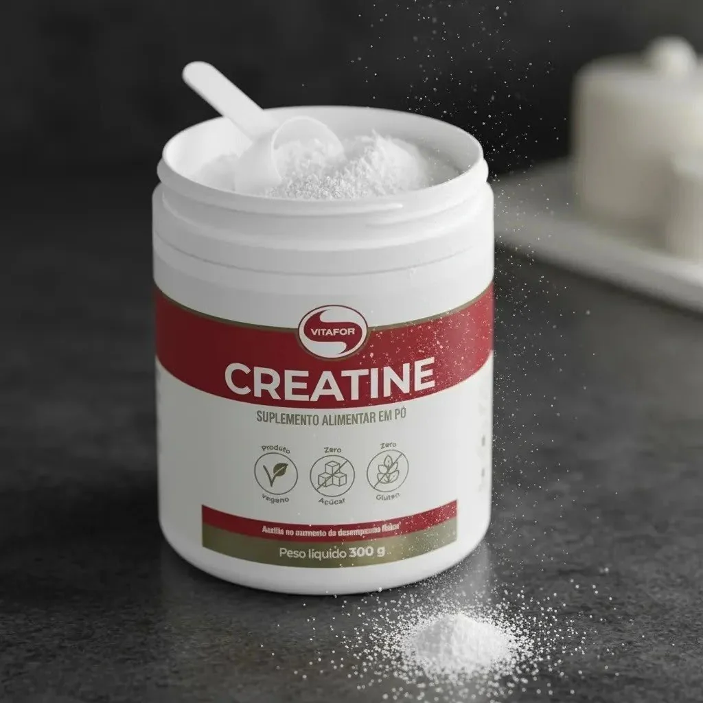 ✨ Creatina Monohidratada Creatine Vitafor 300g Sem Sabor